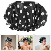 Lot de 2 bonnets de bain élastiques pour femmes, adaptés aux cheveux longs, à utiliser dans la salle de bain ou le sauna.