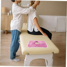 Lot de 2 housses de table de spa épaisses avec trou pour le visage, draps de massage réutilisables