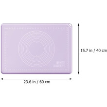 Tapis de pâtisserie multifonction en silicone alimentaire antidérapant et lisse, violet.