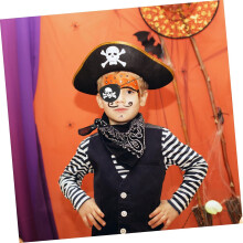 24 Stück Halloween-Augenklappen aus Filz mit Totenkopfmotiv für Partys, Cosplay, Maskenbälle – leicht und bequem