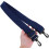 Adjustable 38Mm Navy Blue Woven Nylon Backpack Strap with Quick Release Plastic Buckle and Metal Hook 1
