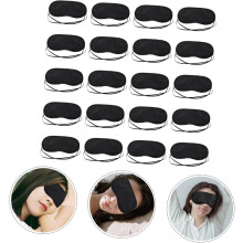 Ljusskyddande sovmasker 20-delars set elastiskt mjukt polyesterögonskydd för resor, sömn och vila, hudvänlig smidig ögonbindel