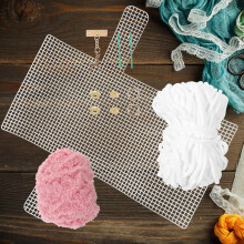 Kit de couture pour sac à main DIY avec accessoires de couleurs aléatoires, petit ensemble de laine à motif cerf blanc