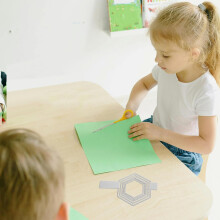 Matrice de découpe hexagonale en acier au carbone pour scrapbooking et pochoirs à gaufrage.