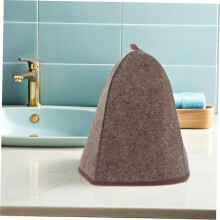Lot de 3 bonnets de sauna en feutre de laine épais, hauts et protecteurs pour cheveux
