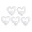 White Heart Pendant Decorations for Weddings 5 pcs 5