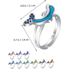 Bague dauphin thermochromique à ouverture réglable pour changer d'humeur