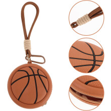 Sac de rangement pour casque audio sur le thème du basketball, porte-monnaie portable pour filles et garçons