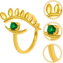 Ring mit bösem Blick für Damen – Schicker Zirkon-Fingerschmuck mit geometrischem Design für Partys und Jubiläen – Eleganter Schmuck