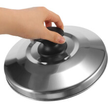 Capac de oală din oțel inoxidabil, capac din oțel inoxidabil, 4000 ml, metalic, rezistent la căldură, ușor de depozitat