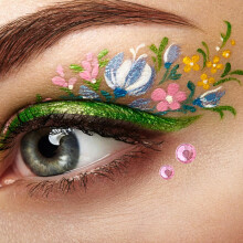 3 juegos de pegatinas de gemas faciales para mujer, delicadas joyas decorativas para ojos, color blanco.