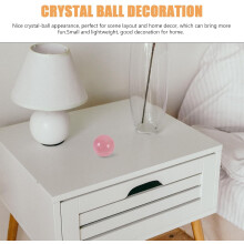 Boule de cristal délicate de 4 cm, sphère de cristal rose, décoration de bureau créative et élégante.