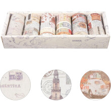 Washi-Papierklebeband im Vintage-Stil, Scrapbooking-Klebeband für DIY-Bastelarbeiten und Geschenkverpackungen, Retro-Dekoration