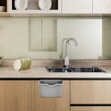 Petite poubelle de cuisine, seau à compost, poubelle murale rectangulaire en plastique, fixée dans un placard