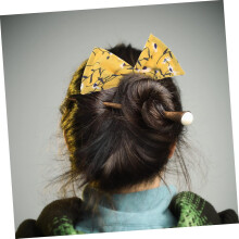 Bun Shaper Hair Curler 6Pcs Hair Styling Tool Printed Bow Knot Design for Women Everyday Use