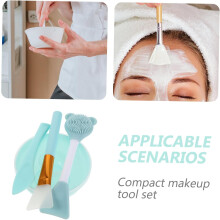 Ensemble de 3 pinceaux pour masque facial en silicone, outil de maquillage DIY, applicateur de masque Ă double tĂŞte