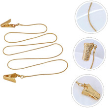 Catena dorata per occhiali da sole con clip, porta occhiali con ciondolo per cinturino mascherina.
