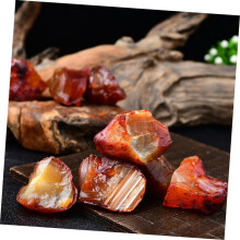 Blocuri de agat neregulat lucrate manual, 3-5 cm, agat roșu natural, specimen, 500 g, vrac