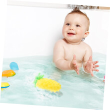 Babybadebürste, Schwamm, Kleinkindbadeschwamm, weich, Ananasform, sanftes Badeaccessoire