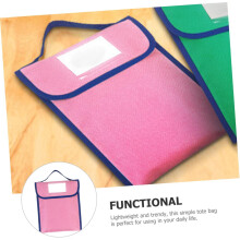 Pochette porte-étiquette rose en nylon grande capacité, sac fourre-tout léger et portable.