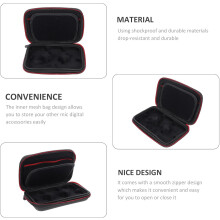 Sacoche de transport pour microphone sans fil, pochette de rangement en toile noire avec protection antichoc