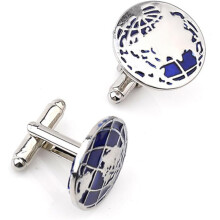 Boutons de manchette globe pour homme, paire de boutons ronds pour manches de chemise, accessoires de décoration tendance pour manches de chemise