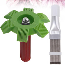 2 peignes à condenseur en acier inoxydable, brosse à ailettes en aluminium, outil de nettoyage pour climatiseur.