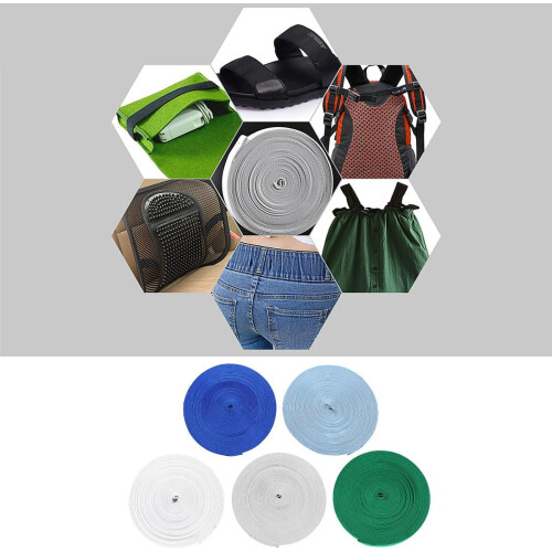 Élastique bleu épais pour chaussures, sangle élastique DIY de 16 m en fil de polyester