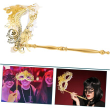 Platina met afneembare stok voor dames, metalen filigraan draakontwerp, elegante cosplay