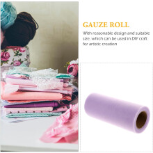 Ruban en tulle violet à mailles fines, 15 cm (6 pouces), 23 m (25 yards), en polyester résistant et solide pour la couture.