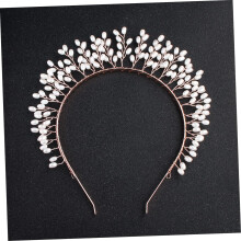 1pc artesanal tecido noiva delicado casamento chapéu rosa ouro