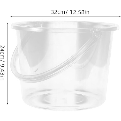 Seau portable réutilisable de grande capacité avec poignée pour eau 1
