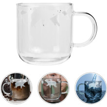 Glas-Teetasse mit Henkel, leichte und einfach zu reinigende Handbecher für Kaffee, Tee und den täglichen Gebrauch