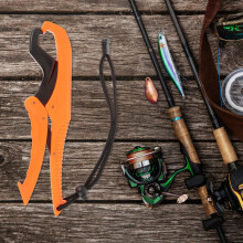 Pinza portátil para peces y clip para sujetar peces, soporte de pesca grande de plástico naranja