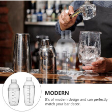 2er-Pack Shaker-Flaschen, 530 ml und 700 ml, aus Polycarbonat, messbar, hitzebeständig, mattiert, modernes Design