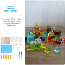 Kit d'outils en résine époxy à faire soi-même, facile à utiliser et à nettoyer, avec gobelets doseurs en silicone.