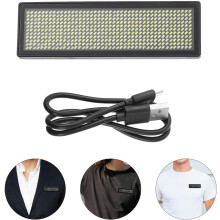 Wiederaufladbares LED-Namensschild mit USB-Kabel und programmierbarer Laufschriftanzeige