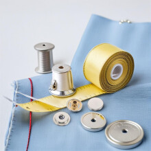 Lot de 1 boîte de boutons-pression métalliques pour le bricolage en cuir, résistants à l'oxydation, bords polis à la main.