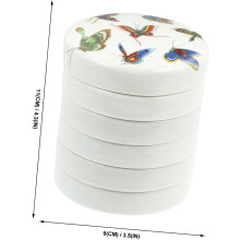 Assiettes de rangement en céramique avec couvercle pour aquarelle et gouache, adaptées aux ateliers d'artistes et aux espaces de loisirs créatifs.