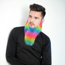 Fausse barbe pour hommes, moustache amusante en forme de U, accessoire de déguisement.