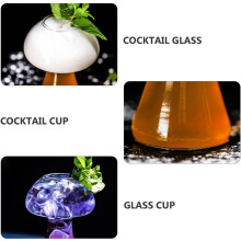 Pilzförmiges Cocktailglas und 280-ml-Trinkglas mit stabilem Stand und glatter Glasöffnung
