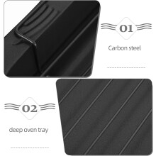 Moule à pâtisserie rectangulaire en acier au carbone antiadhésif, répartition uniforme de la chaleur, usage professionnel