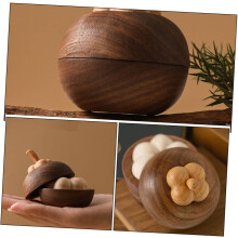 Diffuseur d'huiles essentielles en bois de noyer noir massif, sans flamme, pour une aromathérapie décorative