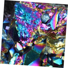 Ornement de bureau en cristal coloré plaqué, pot de fleurs en cristal, pierres assorties
