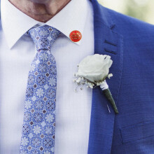 Broche ronde en cuivre doré « Double Bonheur » pour le marié et son témoin, décoration de tenues de mariage