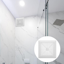 Cache-ventilateur d'extraction de salle de bain avec grille de plafond à ressort, matériau ABS, design élégant
