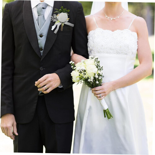 Boutonnière de fleur artificielle élégante pour mariage