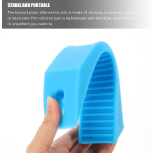 Almohadilla protectora de silicona azul antideslizante para barra de levantamiento de pesas, cojín para barra de peso muerto