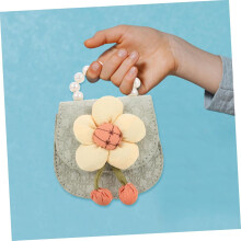 Adorable mini sac à main en forme de fleur de dessin animé pour filles et garçons, idéal pour la maternelle.