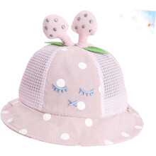 Sun Hat Fisherman Cap for 1-3 Years Old, Breathable Purple Pink Mesh Cotton Sunblock Hat
